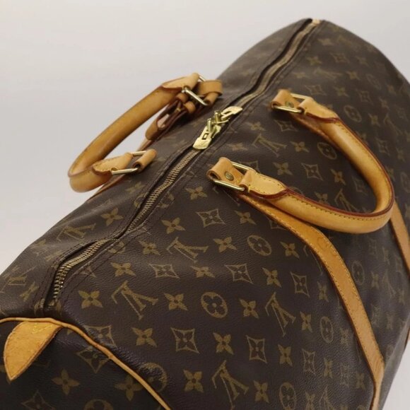 LOUIS VUITTON Monogram Keepall 55 Boston Bag LV Auth - Picture 7 of 16